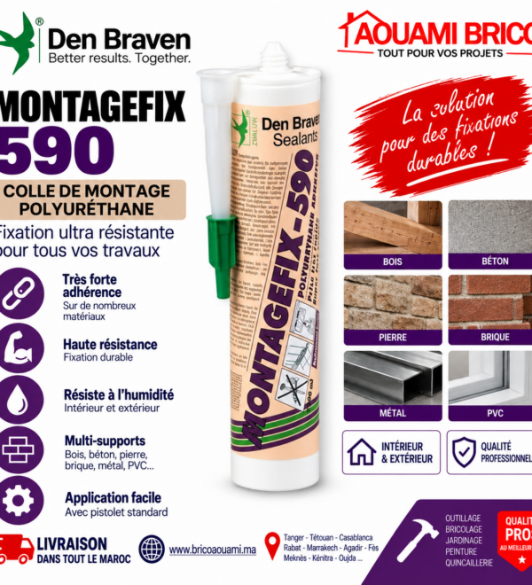 Colle de Montage Polyuréthane Den Braven – 310 ml