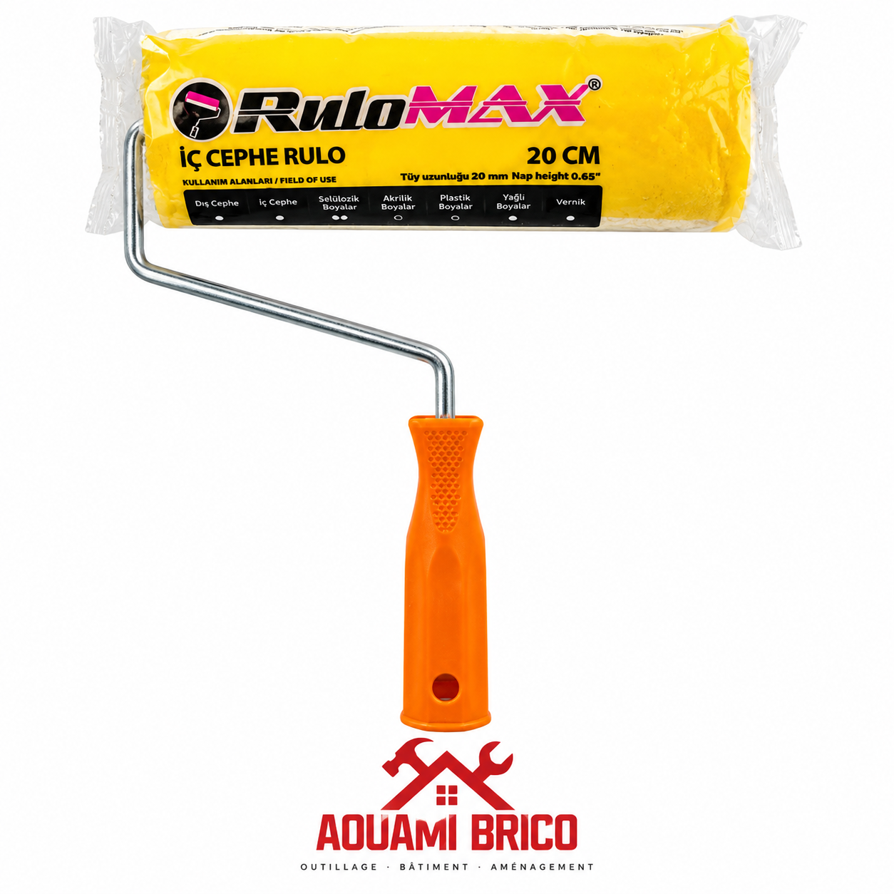 Rouleau de Peinture RuloMAX 20 cm – Spécial Murs Intérieurs