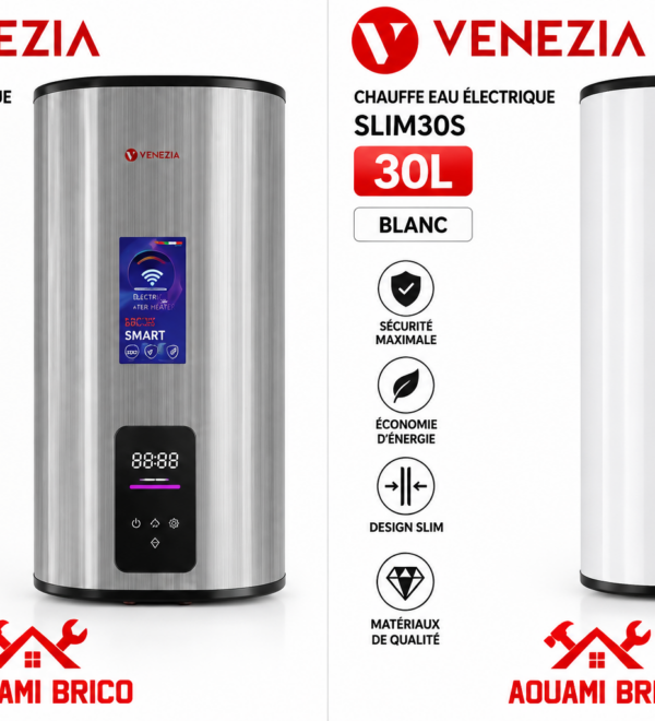 Chauffe-Eau Électrique VENEZIA 30L Slim – Blanc ou Gris