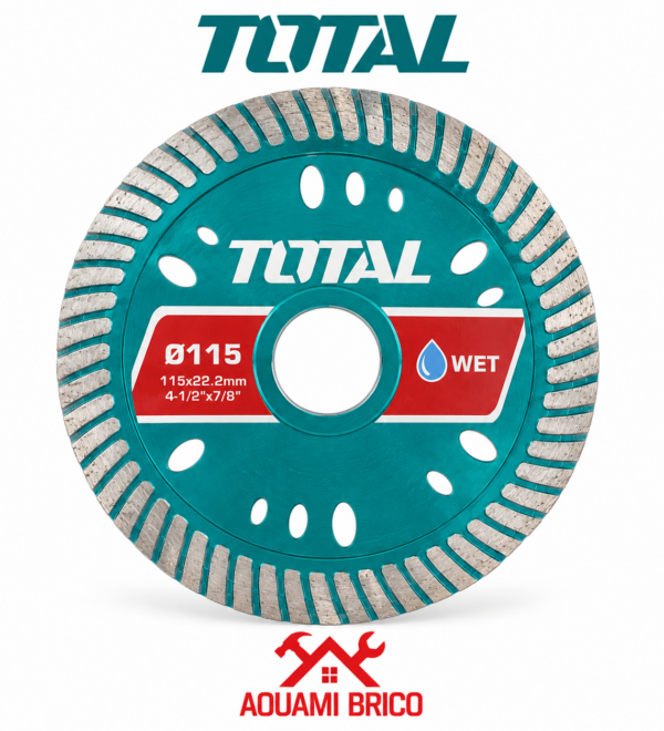 Disque Diamant Ultra-Fin TOTAL 115 mm – Coupe Précise