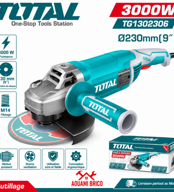 Meuleuse d’Angle TOTAL – 710 W à 3000 W | 115, 125 & 230 mm