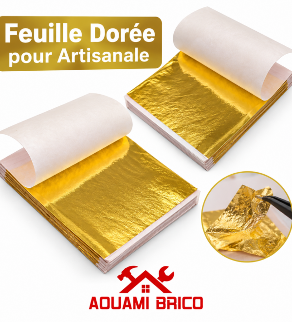 Feuille Dorée Décorative pour Artisanat – Feuille Effet Or