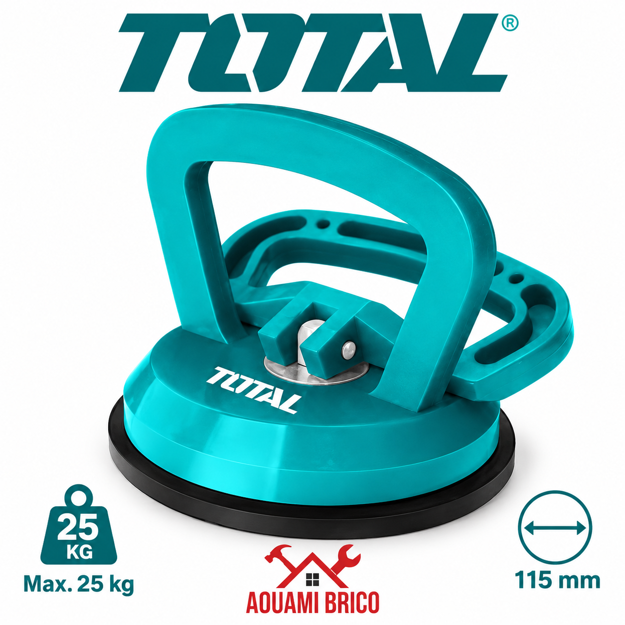 Ventouse Simple TOTAL 115 mm – Capacité 25 kg