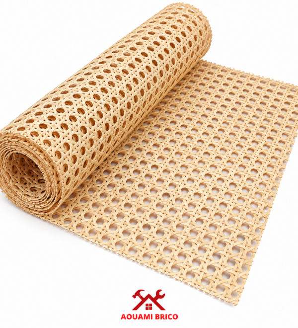 ROTIN NATUREL TRESSÉ – LARGEUR 45 CM