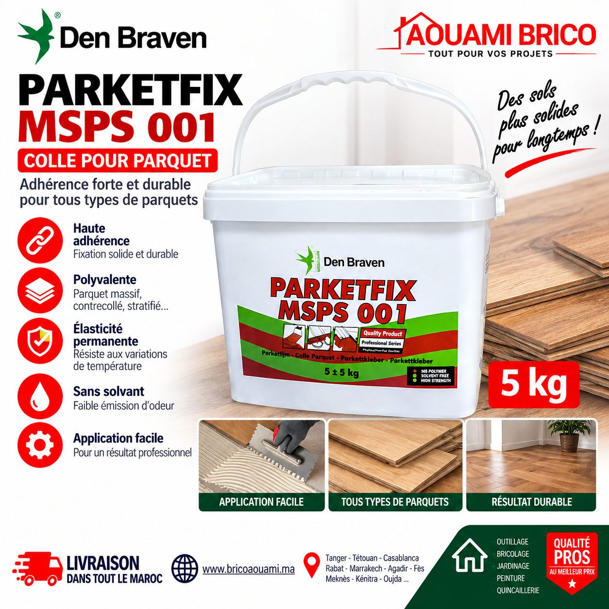 Colle Parquet Den Braven Parketfix MSPS – 5 kg