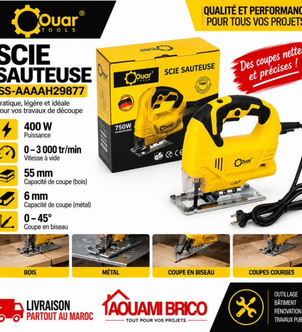 Scie Sauteuse INGCO JS400285 – 400W, Coupe Bois 55 mm