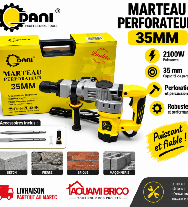 Marteau Perforateur DANI 950W SDS Plus – Perçage, Percussion & Burinage
