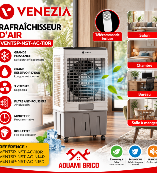 Rafraîchisseur d’Air VENEZIA Mobile avec Télécommande