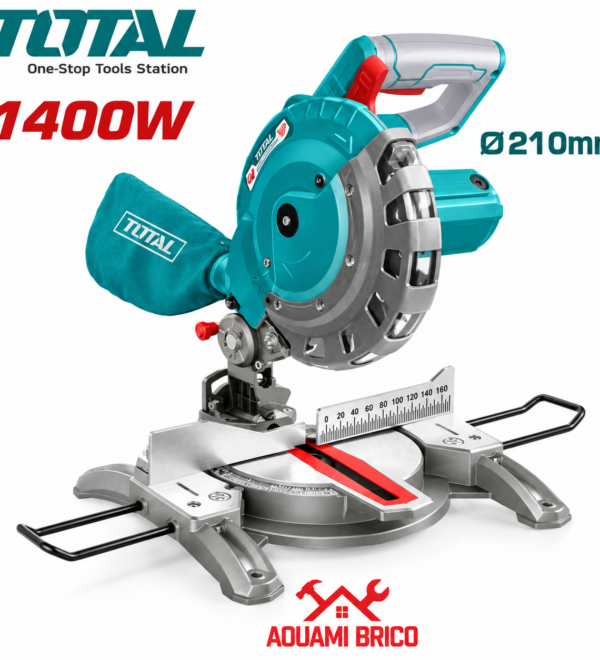 Scie à Onglet TOTAL 1400W 210 mm – Coupe Bois Précise