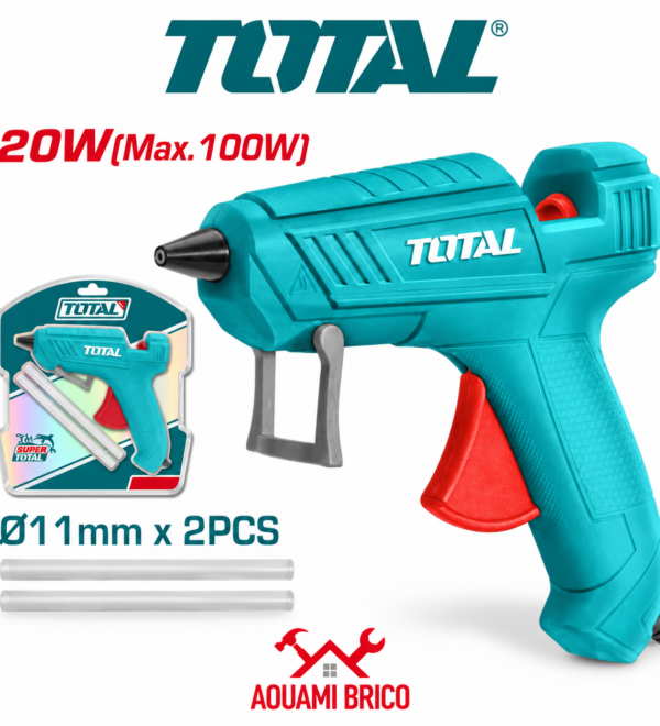 Pistolet à Colle Chaude TOTAL 100 W – Bâtons 11,2 mm
