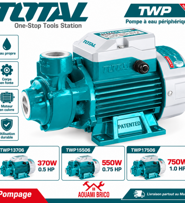 Pompe à Eau Périphérique TOTAL – 0,5 HP, 0,75 HP & 1 HP
