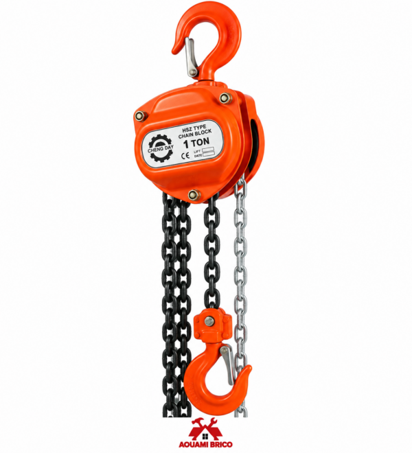 Palan manuel à chaîne 1 tonne Cheng Day YB-100 – Bloc chaîne professionnel de levage