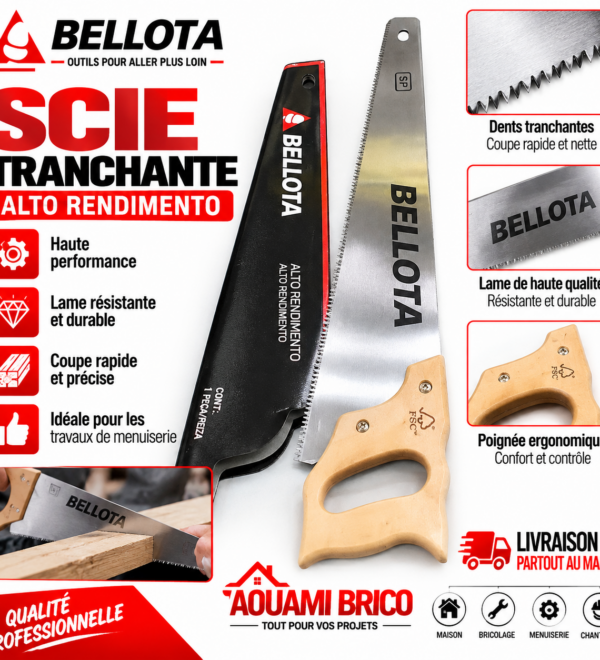 Scie Égoïne BELLOTA Alto Rendimiento – Coupe Rapide & Haute Performance