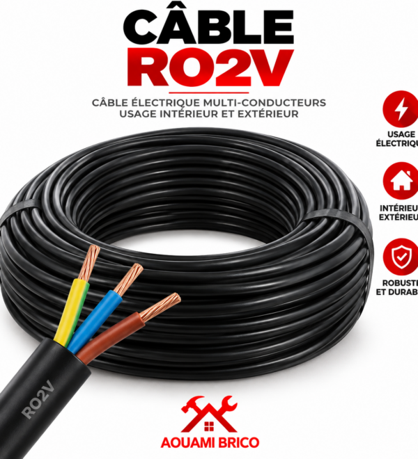 Câble électrique R2V – Câble d’alimentation rigide pour installation électrique
