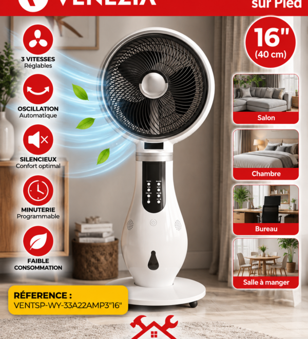 Ventilateur Brumisateur VENEZIA 16" Multifonction