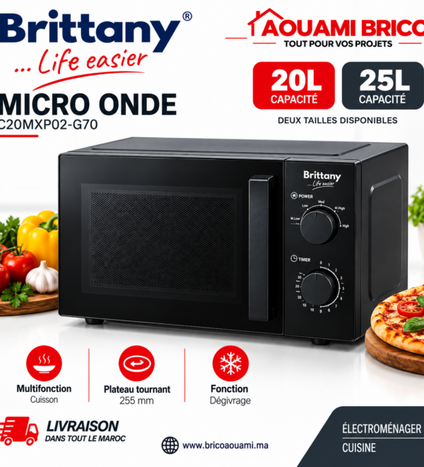 Micro-Ondes Brittany 20L 1200W – C20MXP02-G70
