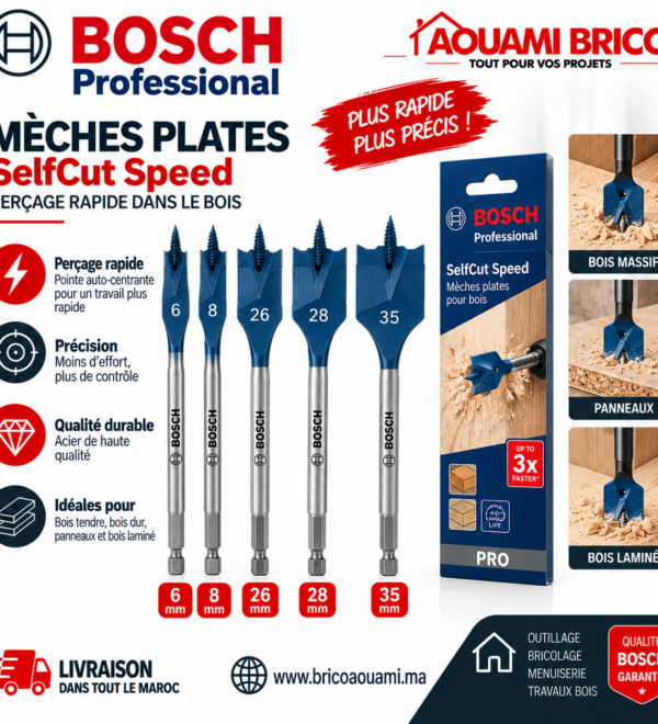 Mèche Plate Bosch Professional Self Cut Speed pour Bois