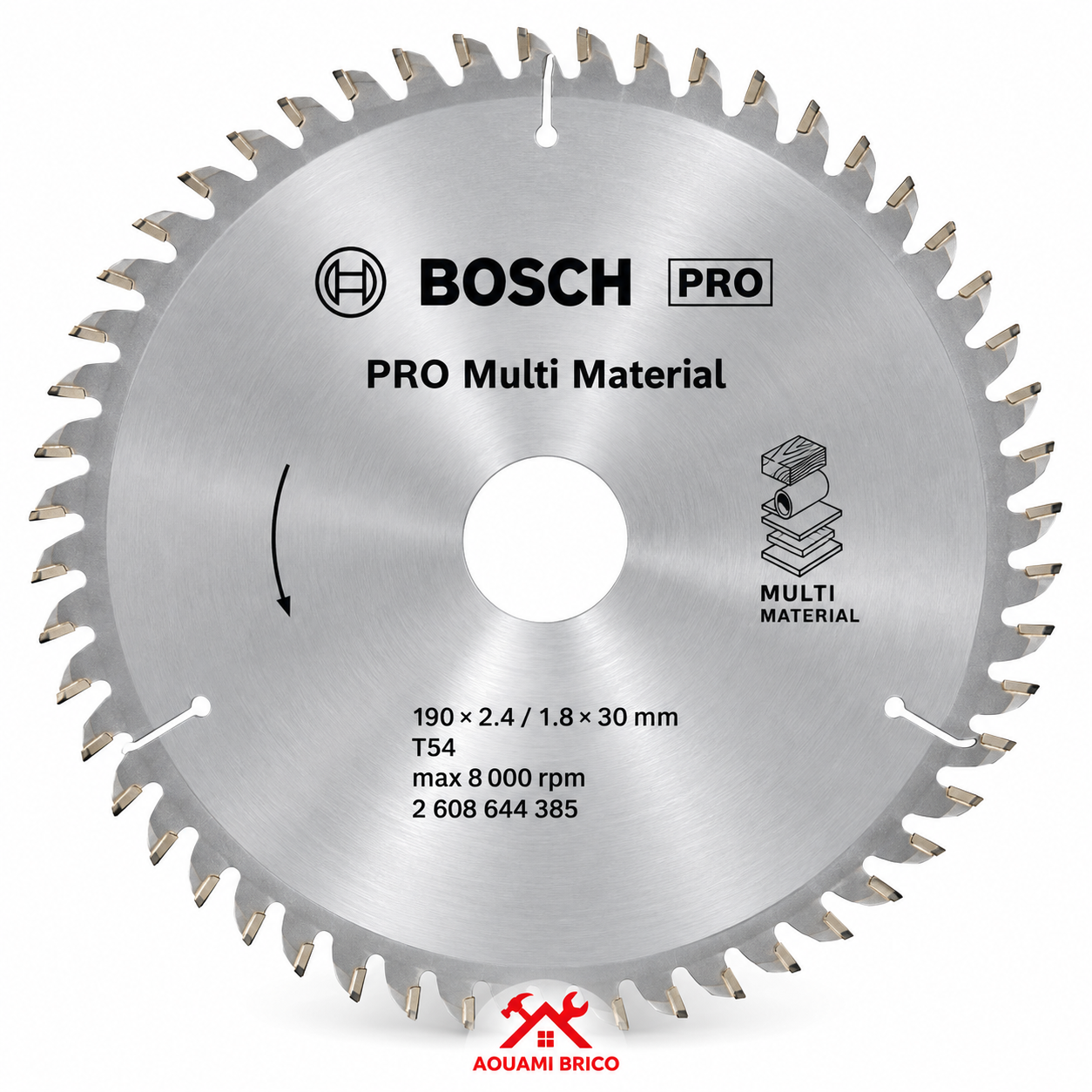 Lame de scie circulaire Bosch PRO Multi Material 190 x 30 mm – 54 dents