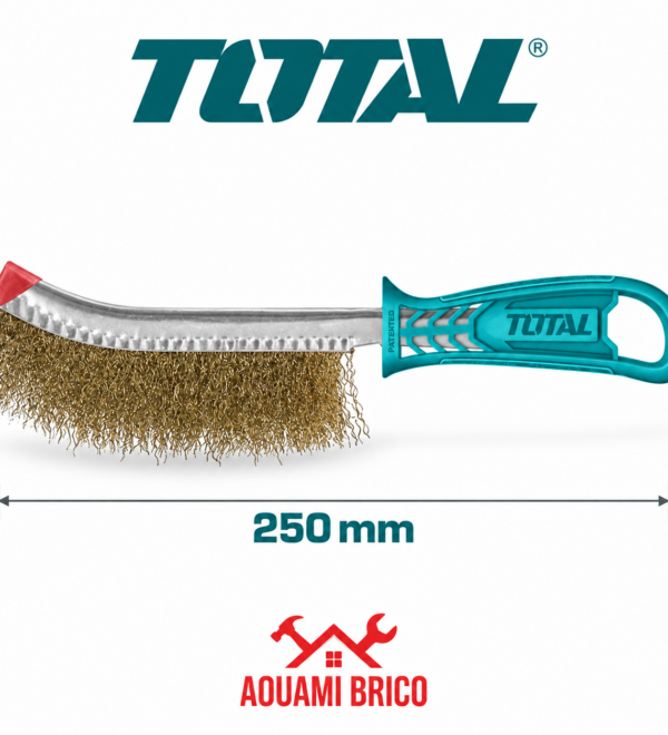 Brosse Métallique Manuelle TOTAL 250 mm – Fil Cuivré